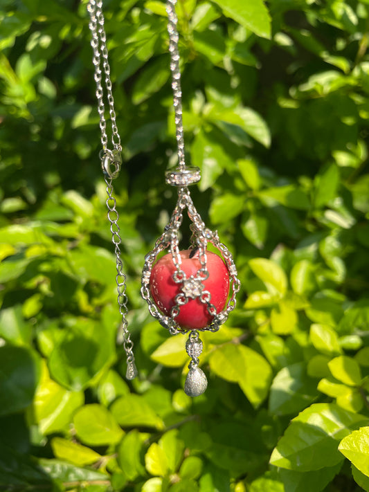 handmade necklace and earrings