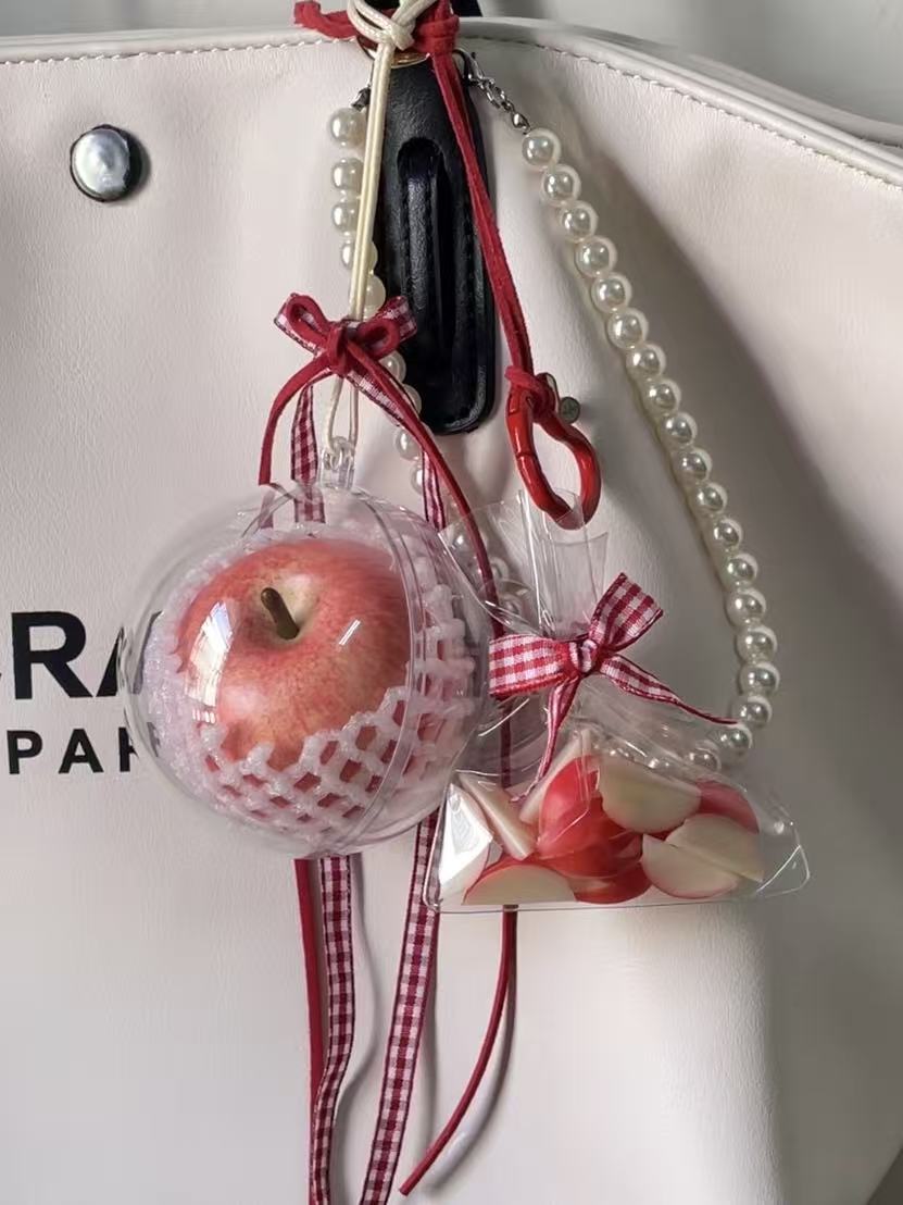 handmade artificial pink apple