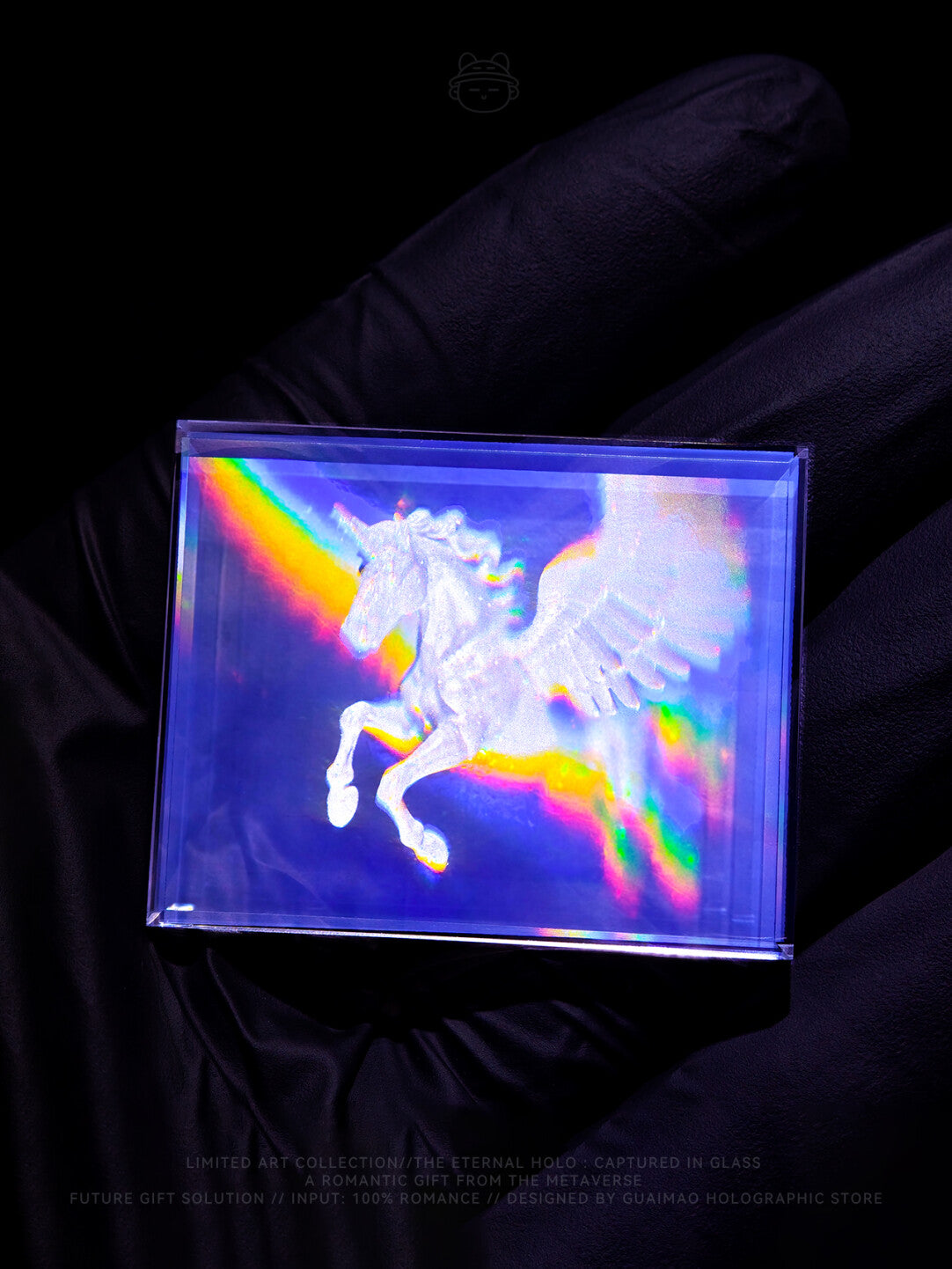 Holographic pegasus unicorn decor