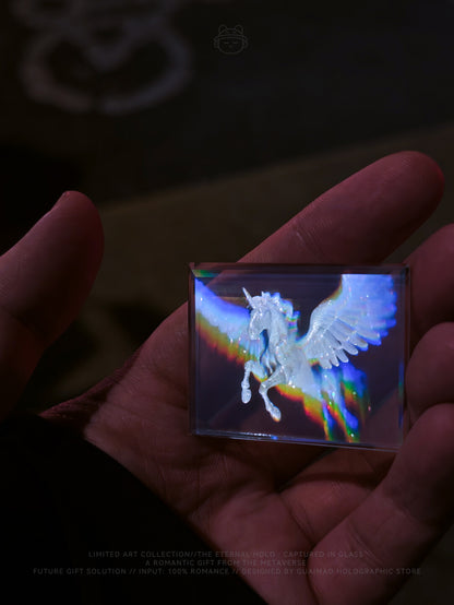 Holographic pegasus unicorn decor