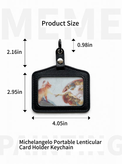 Michelangelo Cat Lenticular Art • Cat Creation of Adam • Creative Abstract Gift • Funny Cute Decorative Display • World Famous Painting Inspired