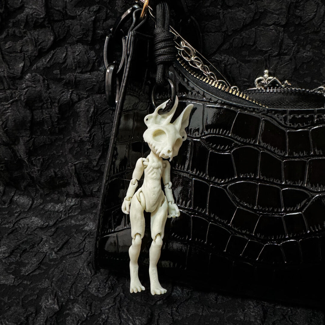 Gothic skull demon beast charm