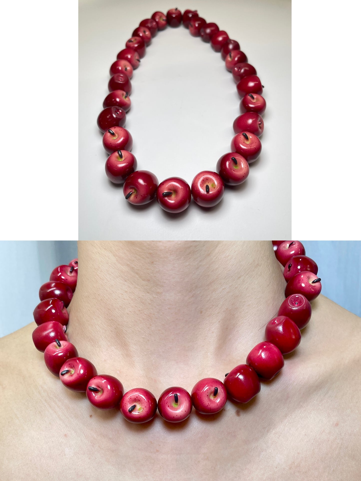 handmade fruit necklace