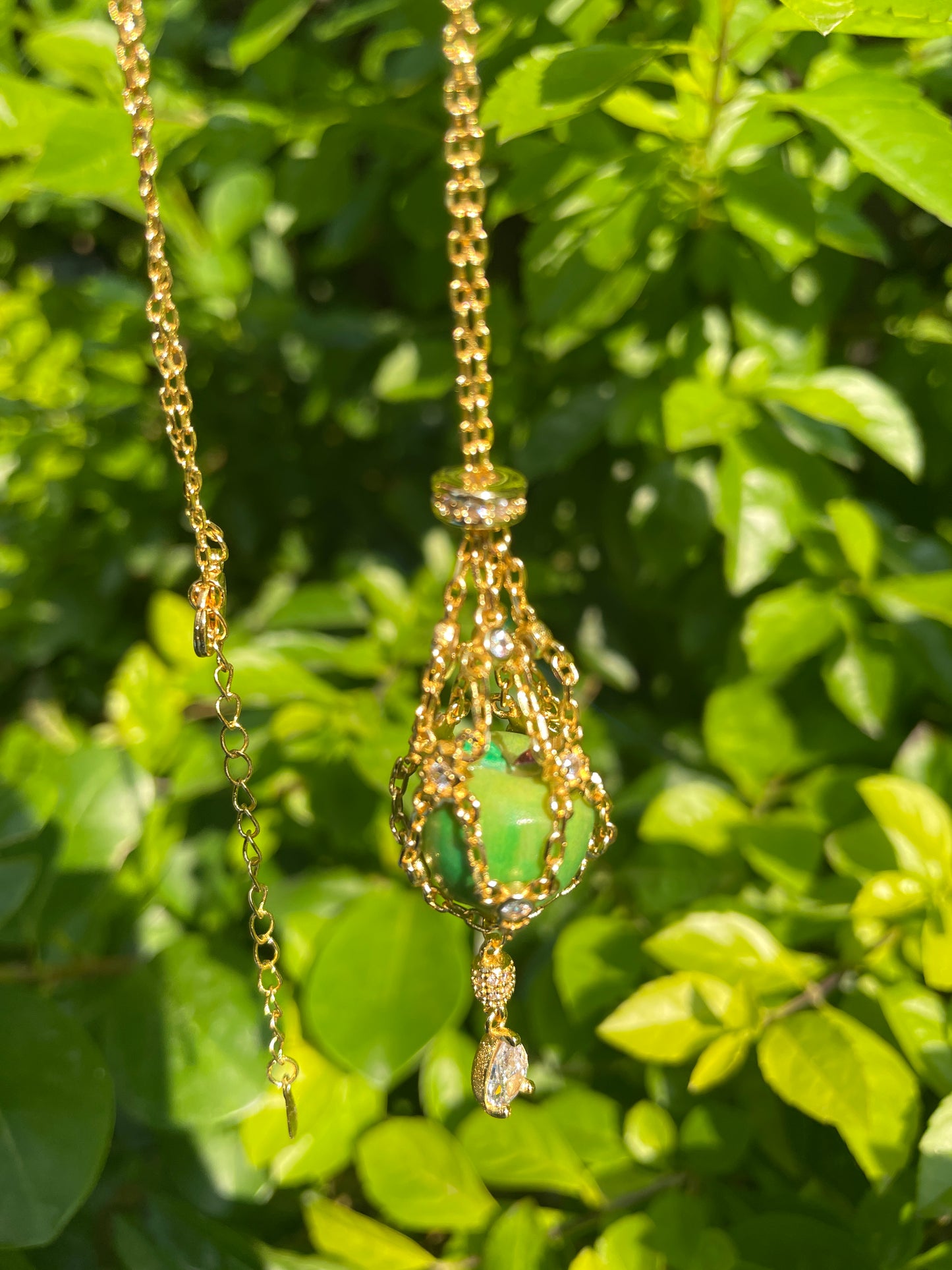 handmade necklace and earrings