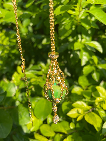 handmade necklace and earrings