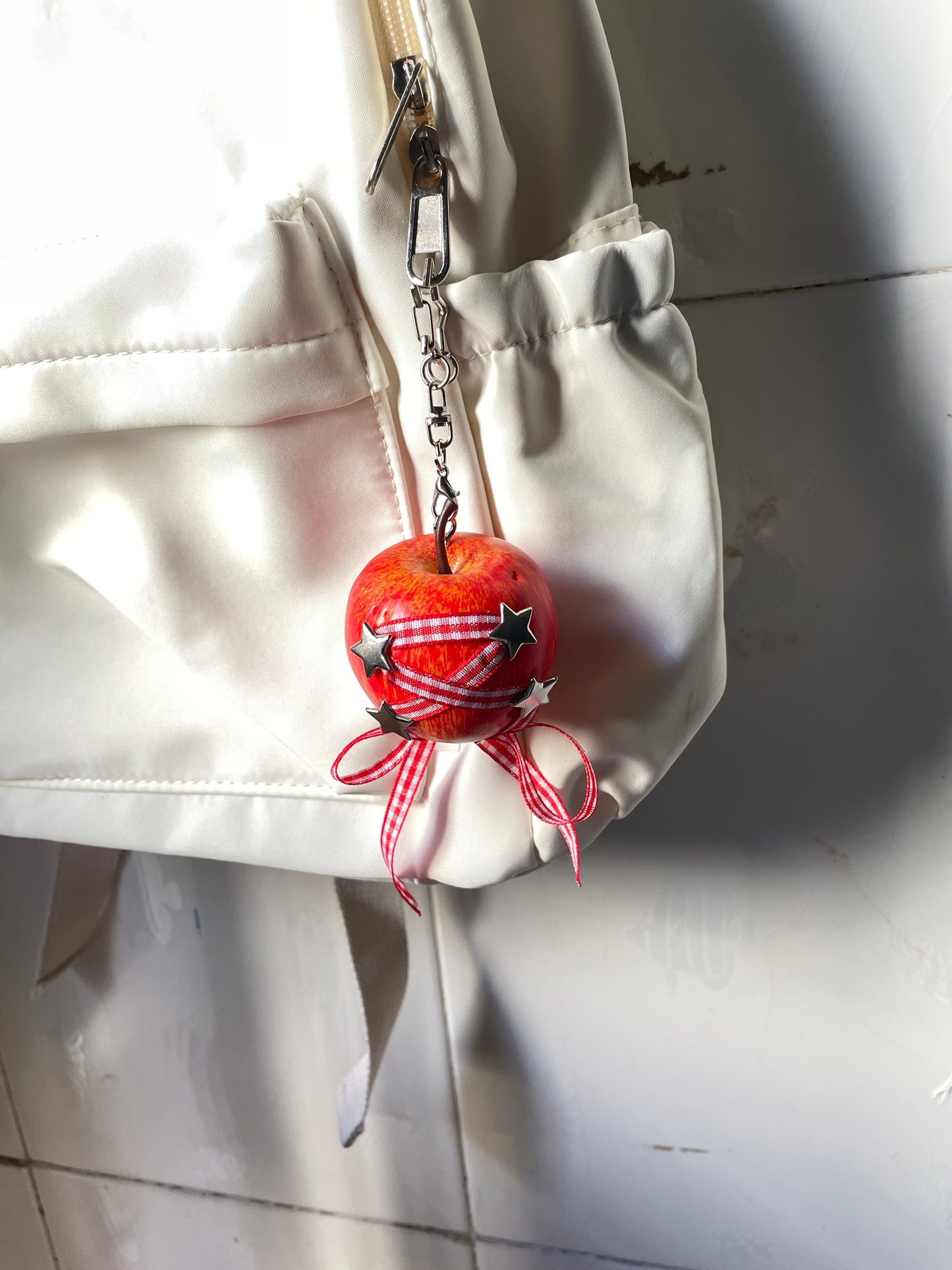 handmade artificial unique apple charm