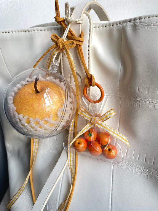 handmade artificial yellow apple