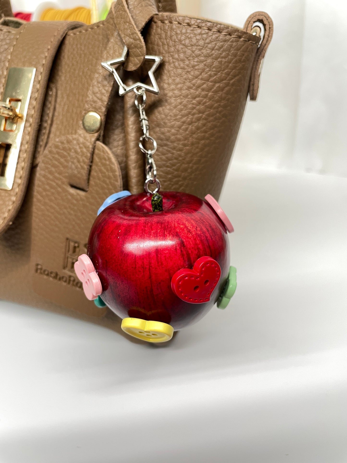 handmade button artificial fruit charm