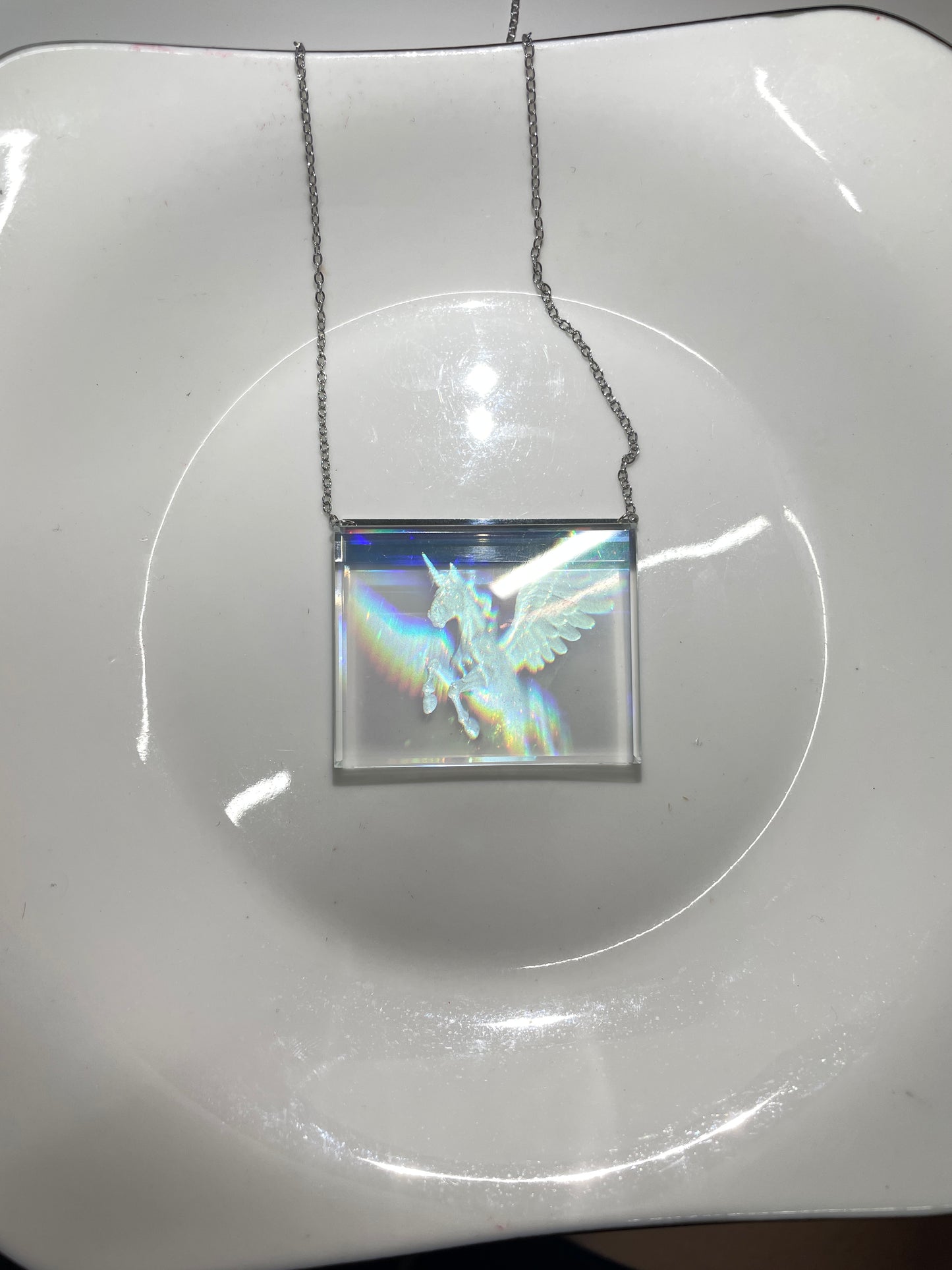 Holographic pegasus unicorn decor