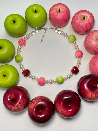 handmade apple necklace