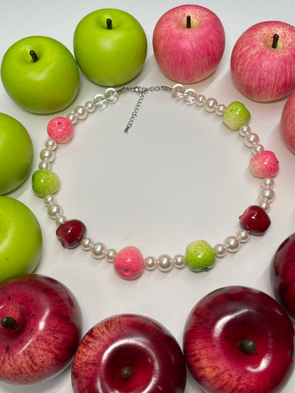 handmade apple necklace