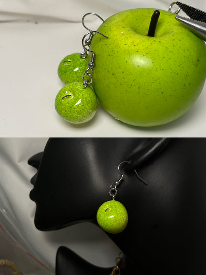 handmade apple earrings