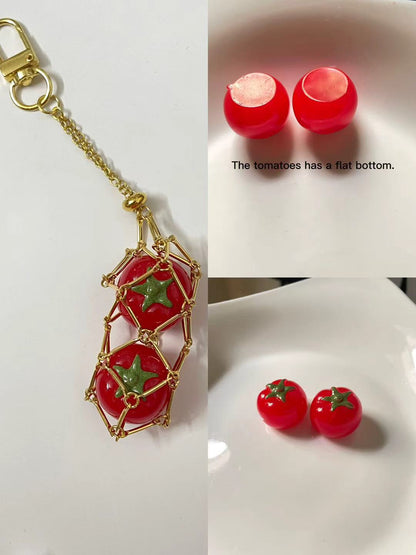 handmade tomatoes  keychain