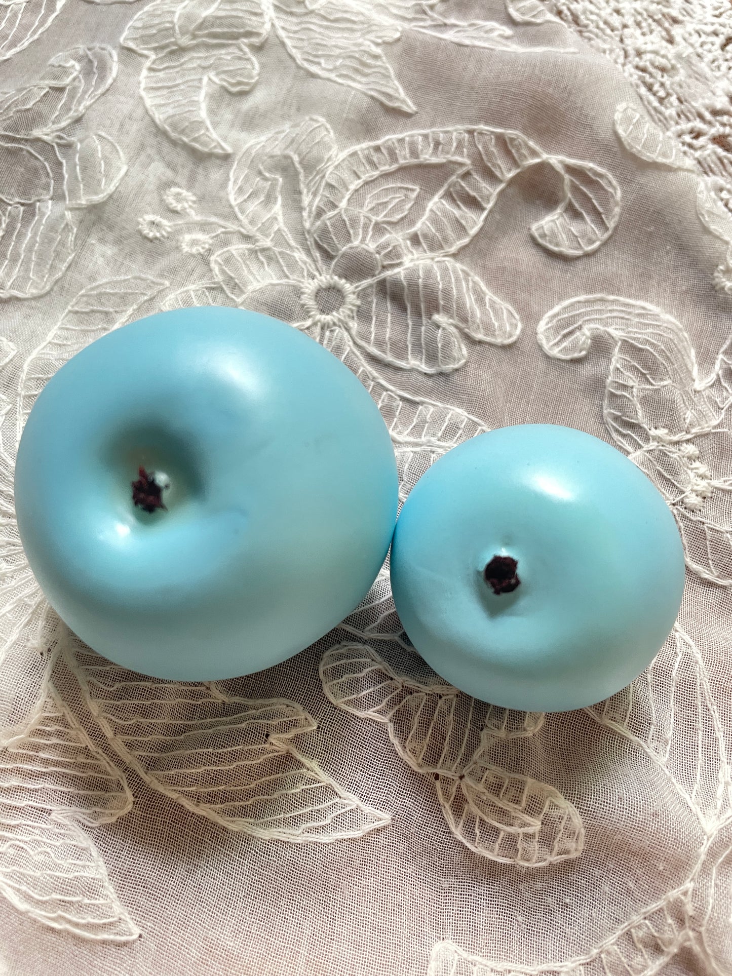 handmade artificial blue apple