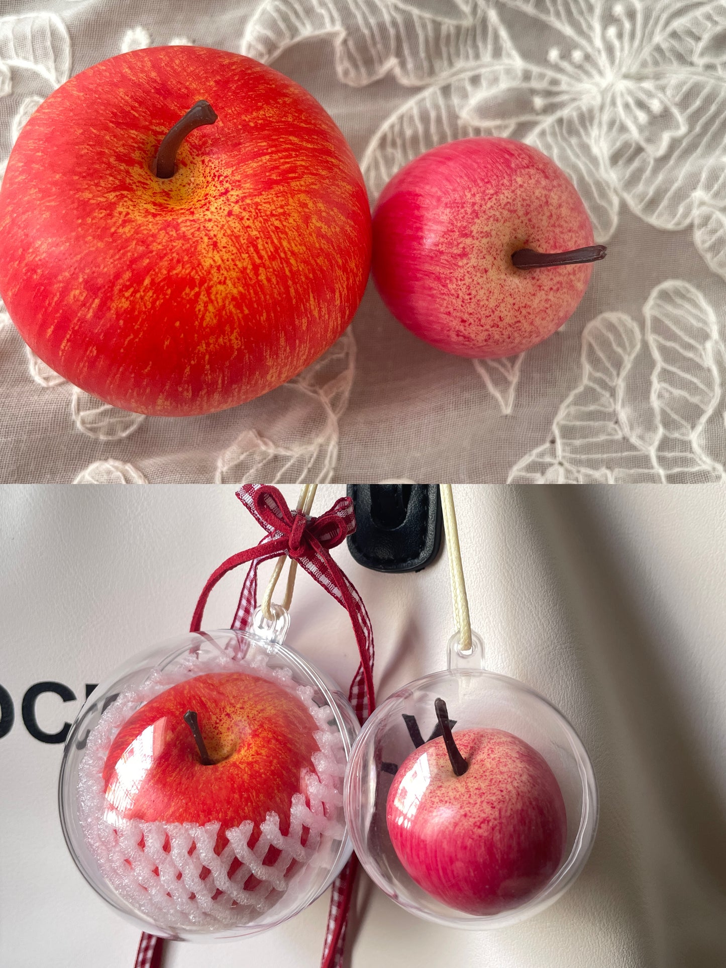 handmade artificial red apple