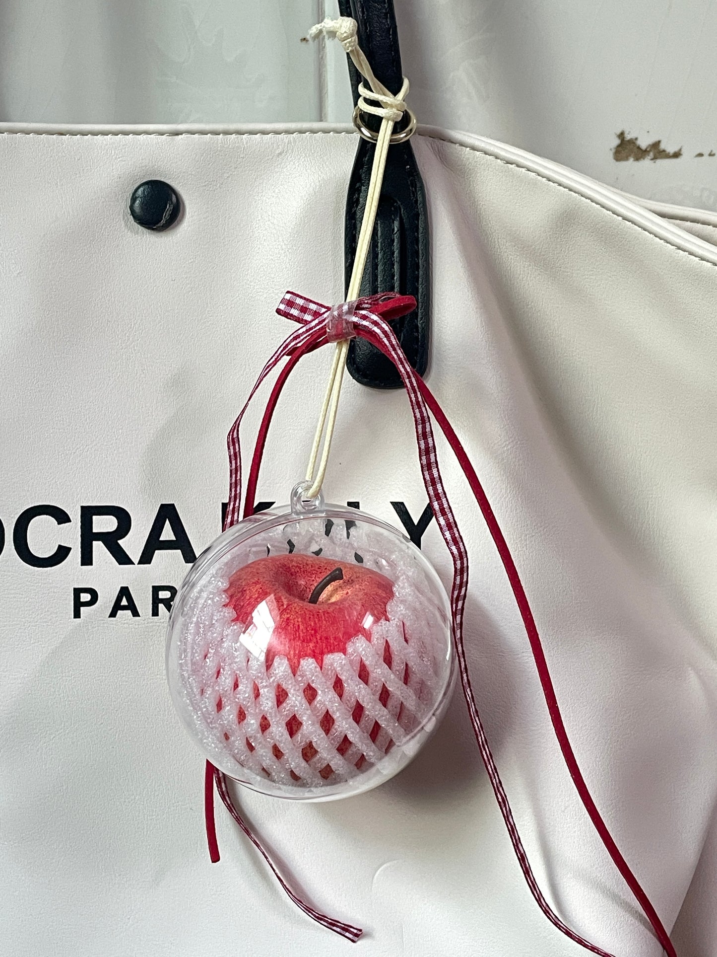 handmade artificial red apple