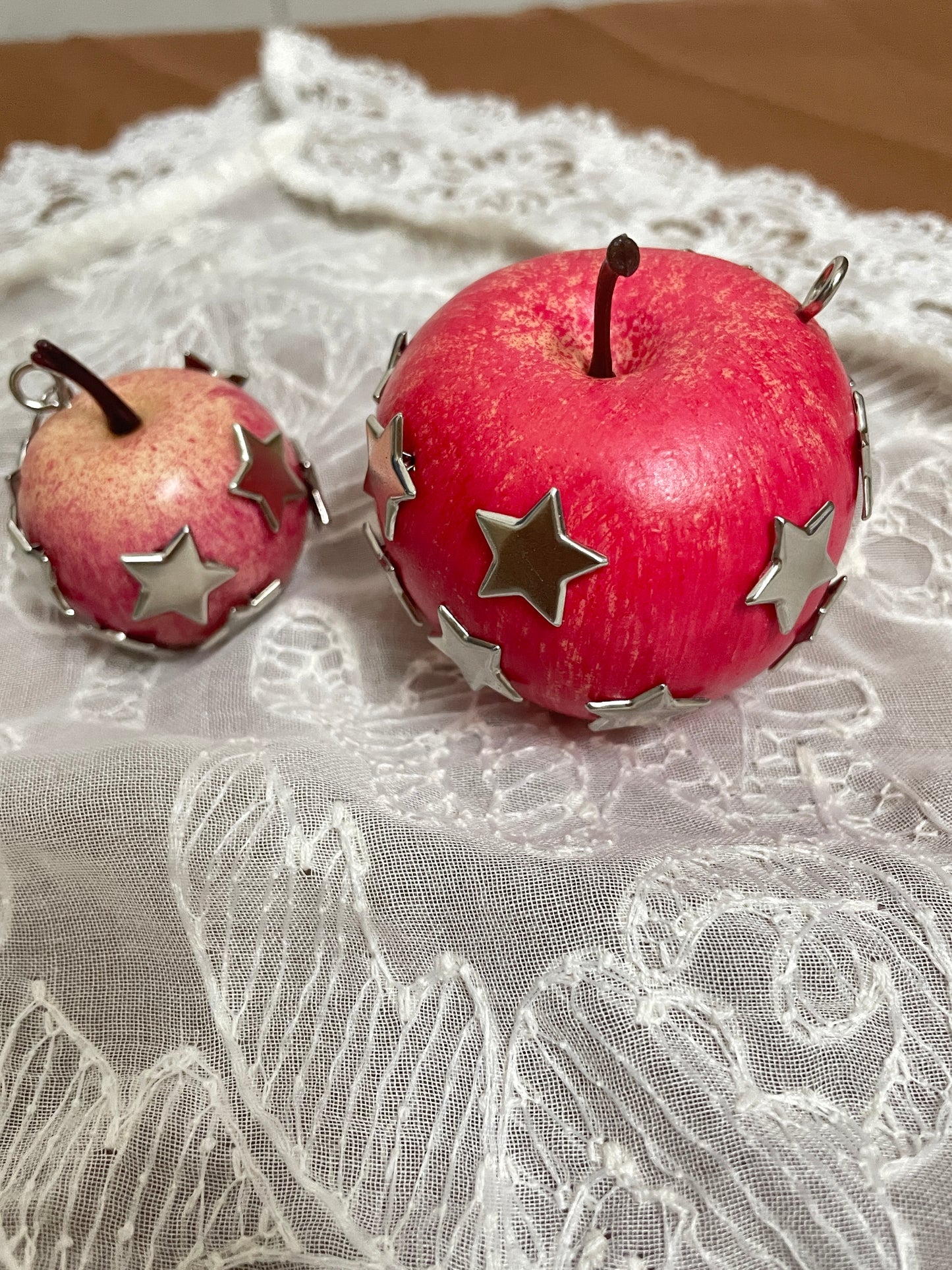 handmade artificial red apple